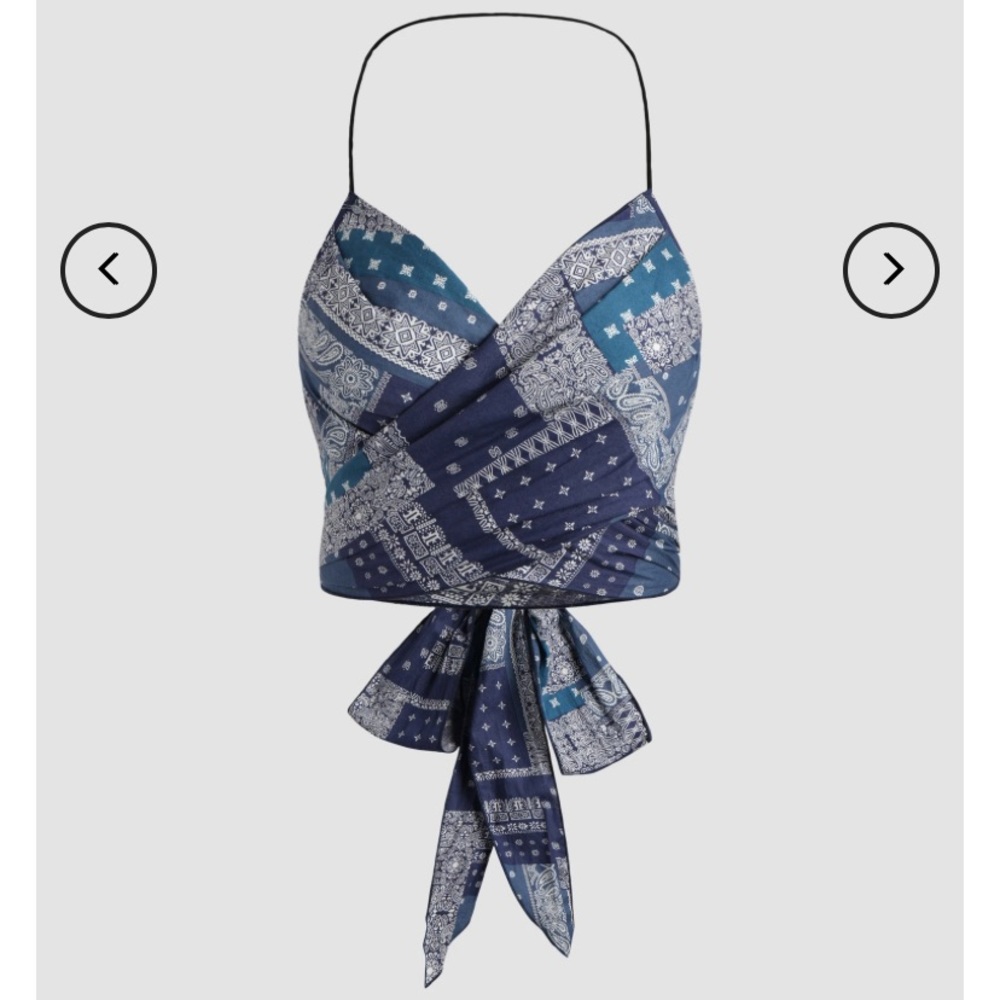 Retro Paisley Halter Top CIDER